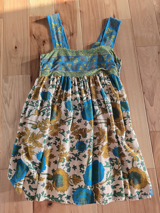 NATURAL LIFE Dresses & Skirts - NATURAL LIFE Teal & Gold Floral Sundress